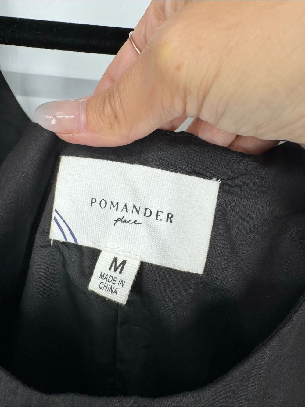 Tuckernuck Pomander Place Black Square-Neck Blouse (Size M)